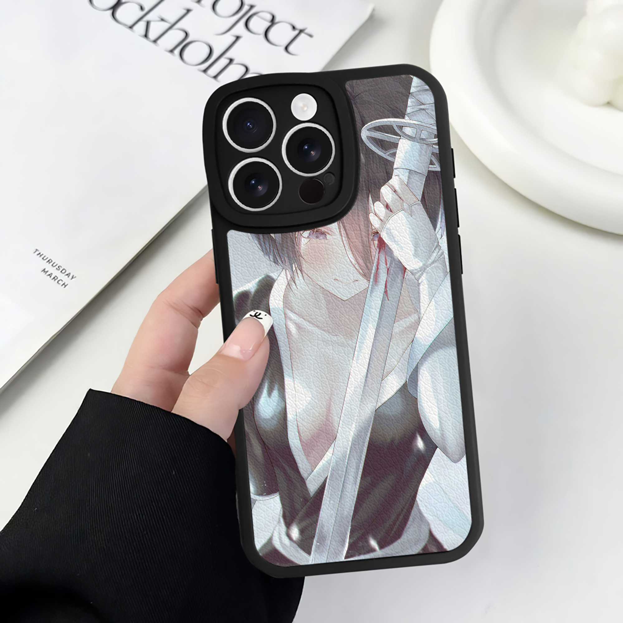（画像用） ブリーチ BLEACH 【iPhone 16シリーズ対応】シリコンスマホケース（レザー調） 材質：シリコン